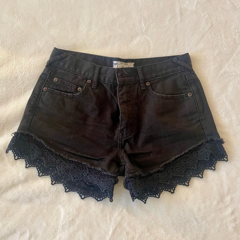 Free People cutoff shorts with lace